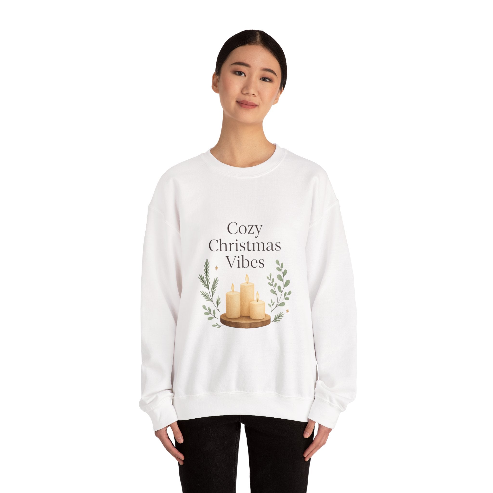 Cozy Christmas Vibes Sweatshirt — Candle Holiday Crewneck