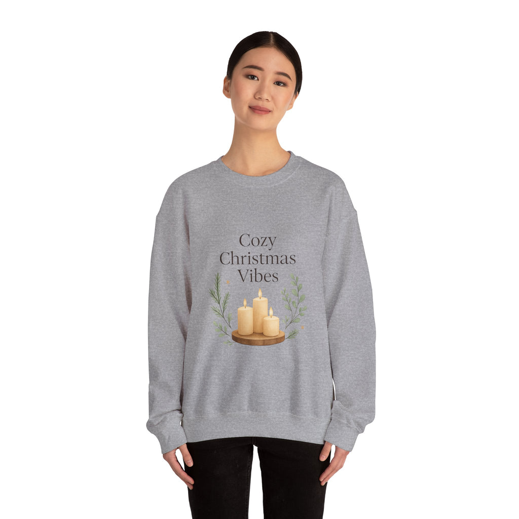 Cozy Christmas Vibes Sweatshirt — Candle Holiday Crewneck