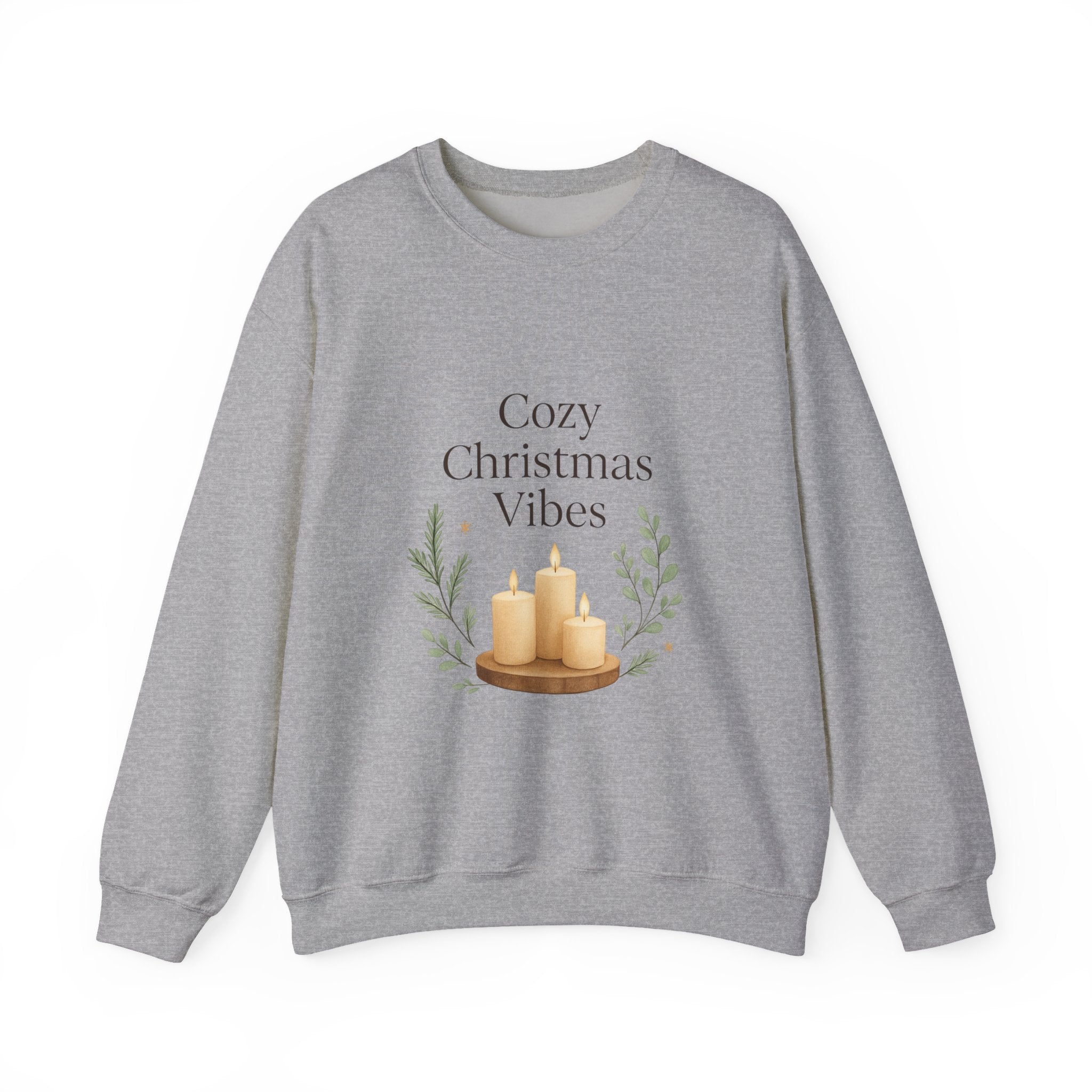 Cozy Christmas Vibes Sweatshirt — Candle Holiday Crewneck