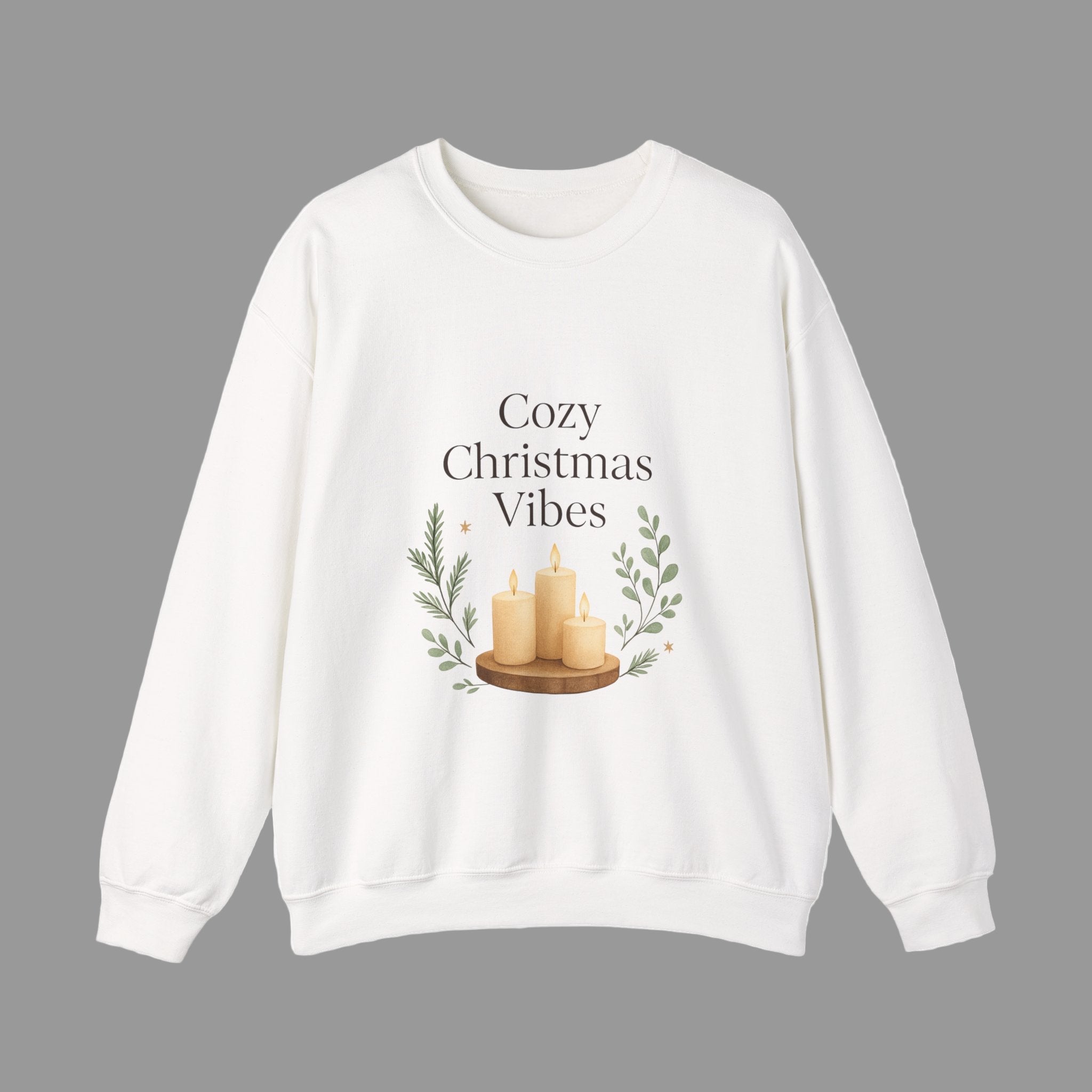 Cozy Christmas Vibes Sweatshirt — Candle Holiday Crewneck