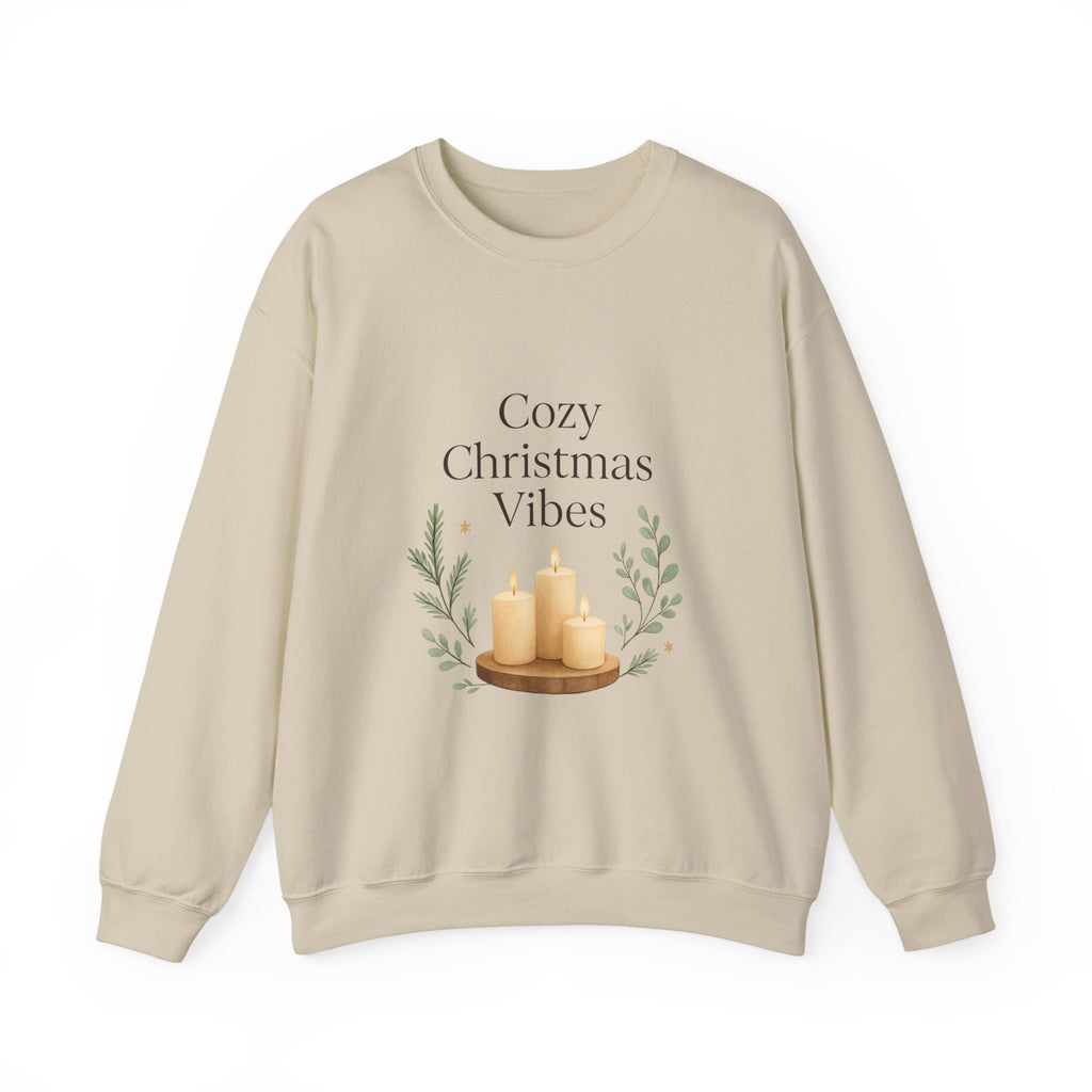 Cozy Christmas Vibes Sweatshirt — Candle Holiday Crewneck