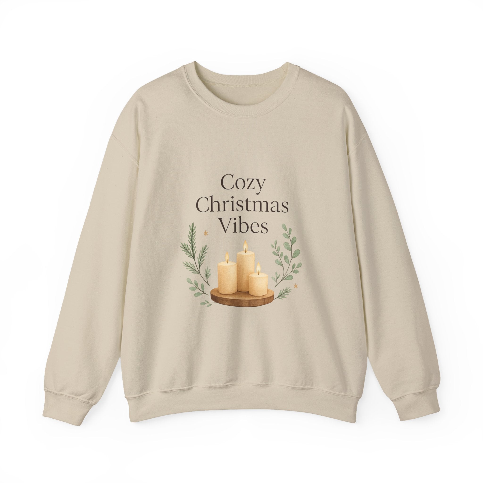 Cozy Christmas Vibes Sweatshirt — Candle Holiday Crewneck