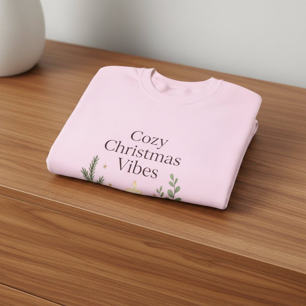 Cozy Christmas Vibes Sweatshirt — Candle Holiday Crewneck