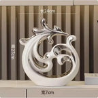 Simple Abstract Phoenix Ceramic Sculpture for Home Decor