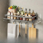 Multifunctional Kitchen Spice & Utensil Storage Rack – Wall Mounted