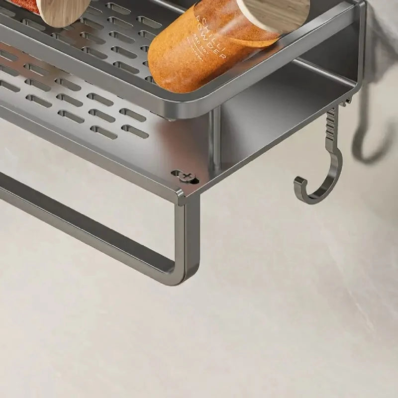 Multifunctional Kitchen Spice & Utensil Storage Rack – Wall Mounted