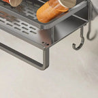 Multifunctional Kitchen Spice & Utensil Storage Rack – Wall Mounted