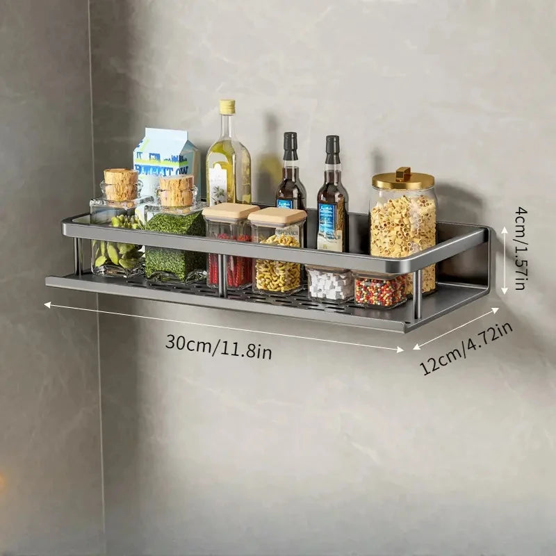 Multifunctional Kitchen Spice & Utensil Storage Rack – Wall Mounted