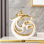 Simple Abstract Phoenix Ceramic Sculpture for Home Decor