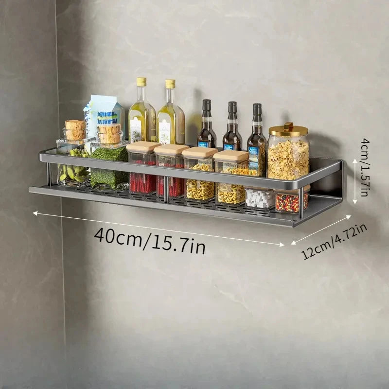 Multifunctional Kitchen Spice & Utensil Storage Rack – Wall Mounted