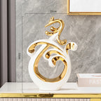 Simple Abstract Phoenix Ceramic Sculpture for Home Decor